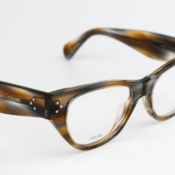 NEW Celine CL50040I 055 Striped Blue Brown Havana Women Cat Eye Eyeglasses - Picture 5 of 12